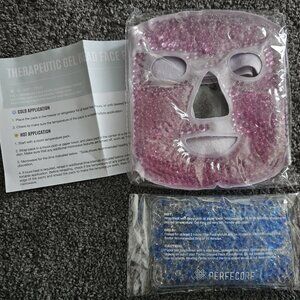 THERAPEUTIC GEL BEAD adjustable HOT & COLD full coverage FACE MASK